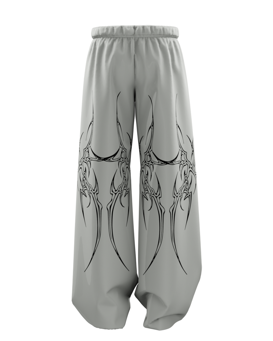 Grey Mutation Unisex Straight Fit Baggy Pants