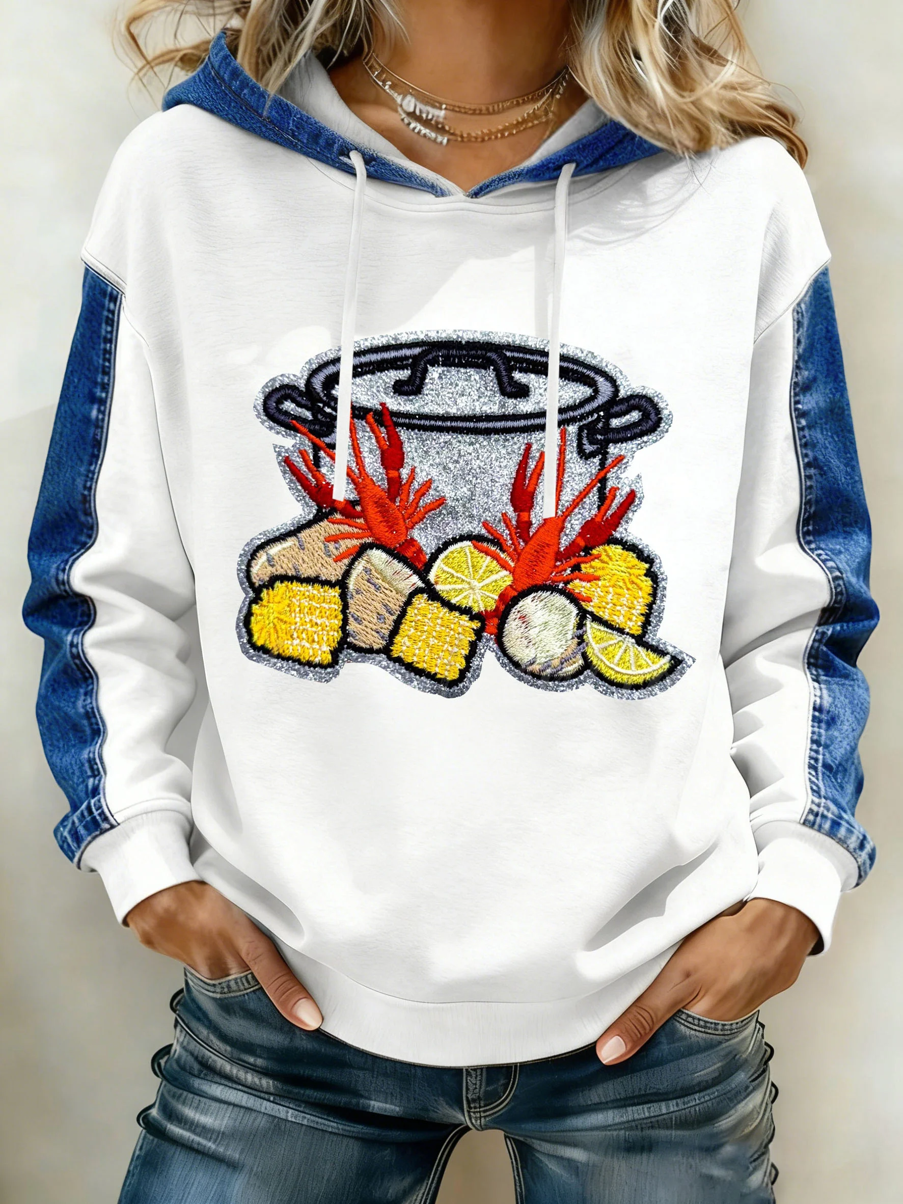 Women's Mardi Gras Print Hoodie