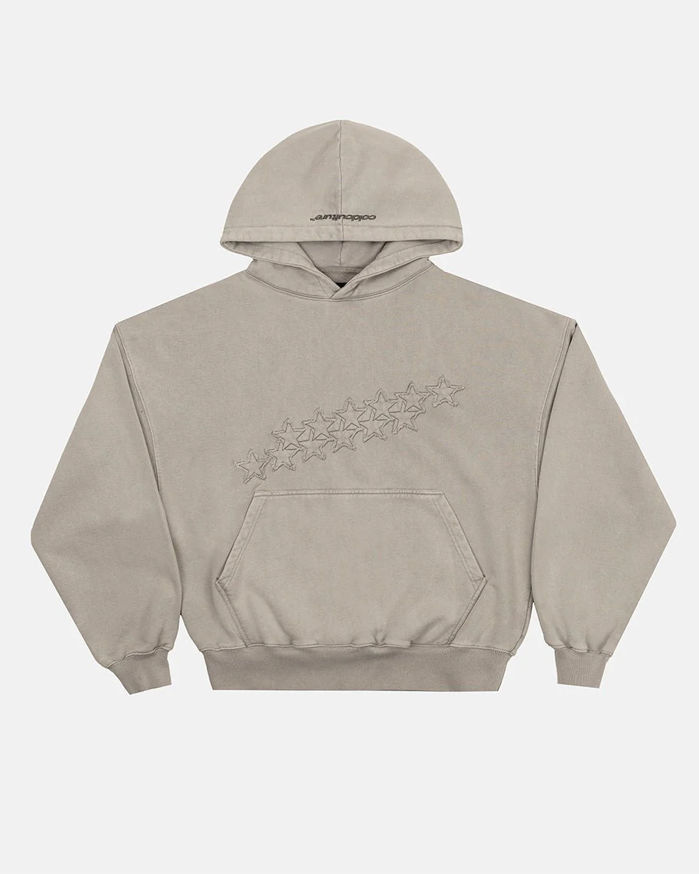 DISTRESS STARS HOODIE BEIGE