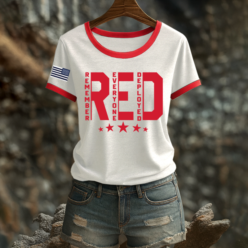 Women's Red Friday Veteran Print T-Shirt