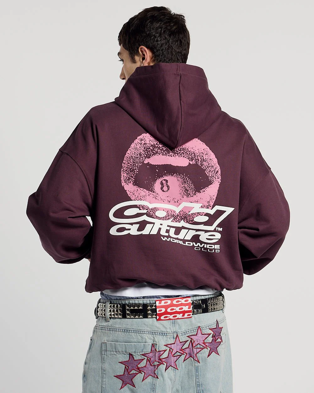 LIP COMBO HOODIE DARK BURGUNDY