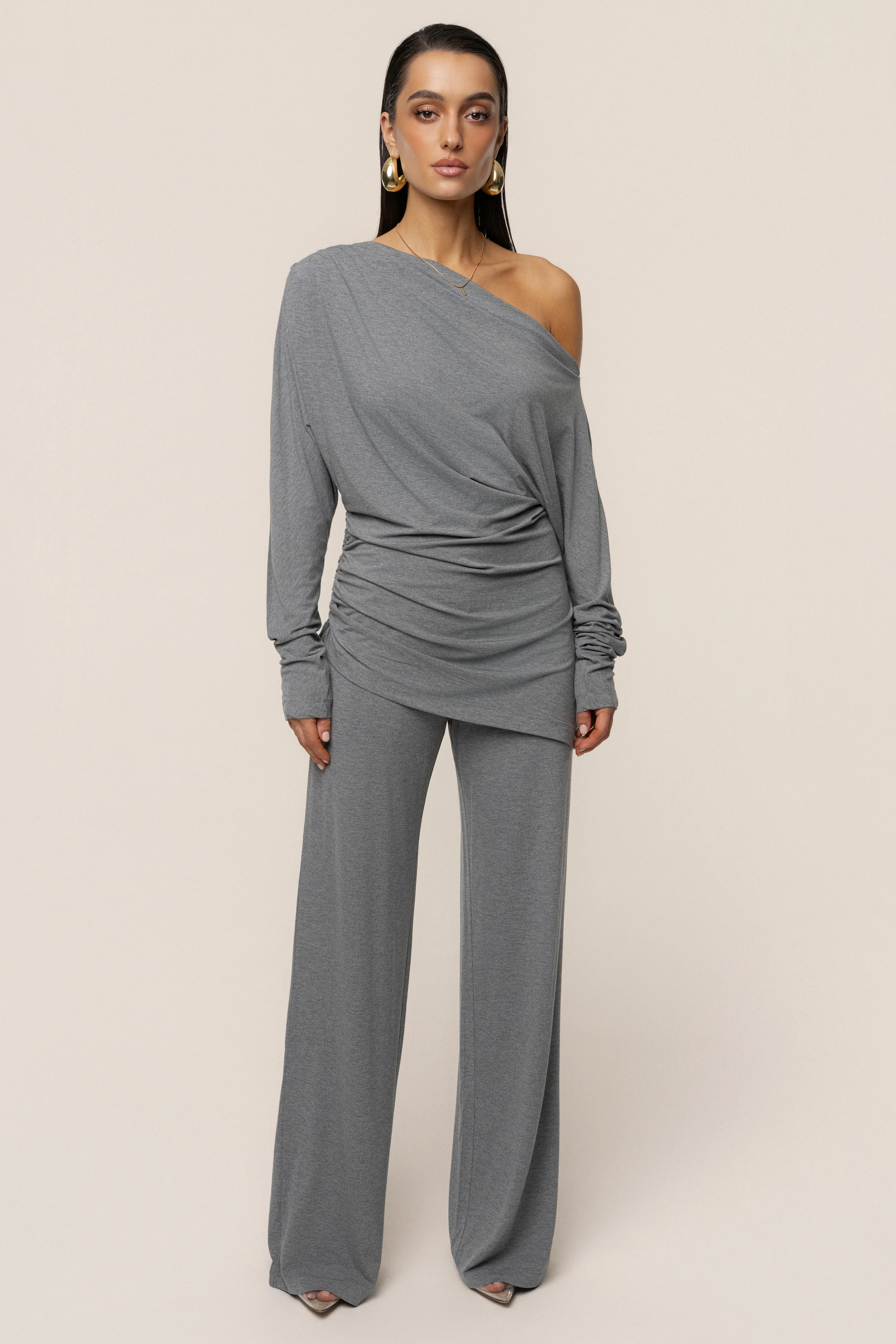 Charcoal Winter Soirée Pant Set