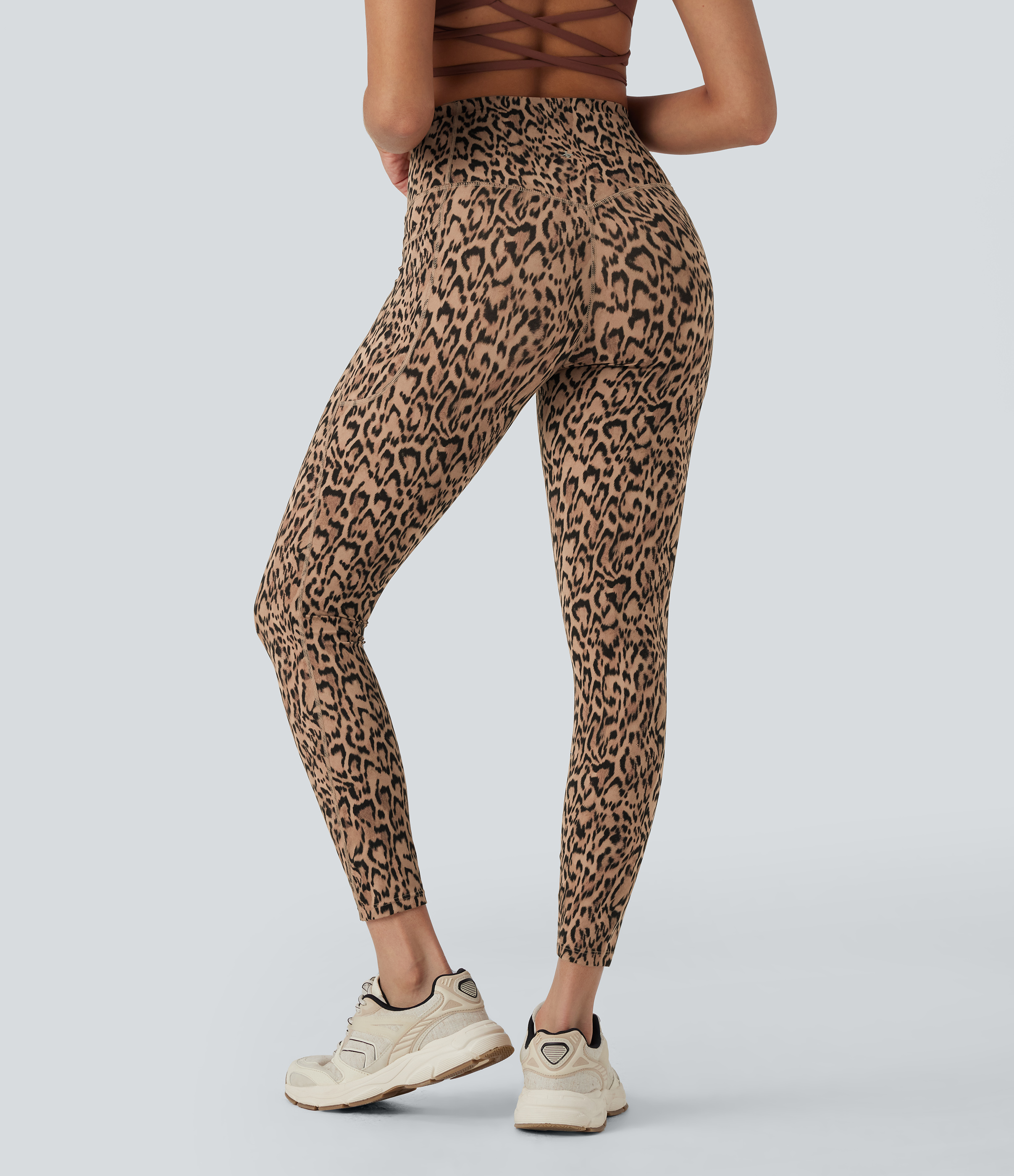 Halara UltraSculpt™ Leopard Print High Waisted Tummy Control Yoga Leggings with Pockets
