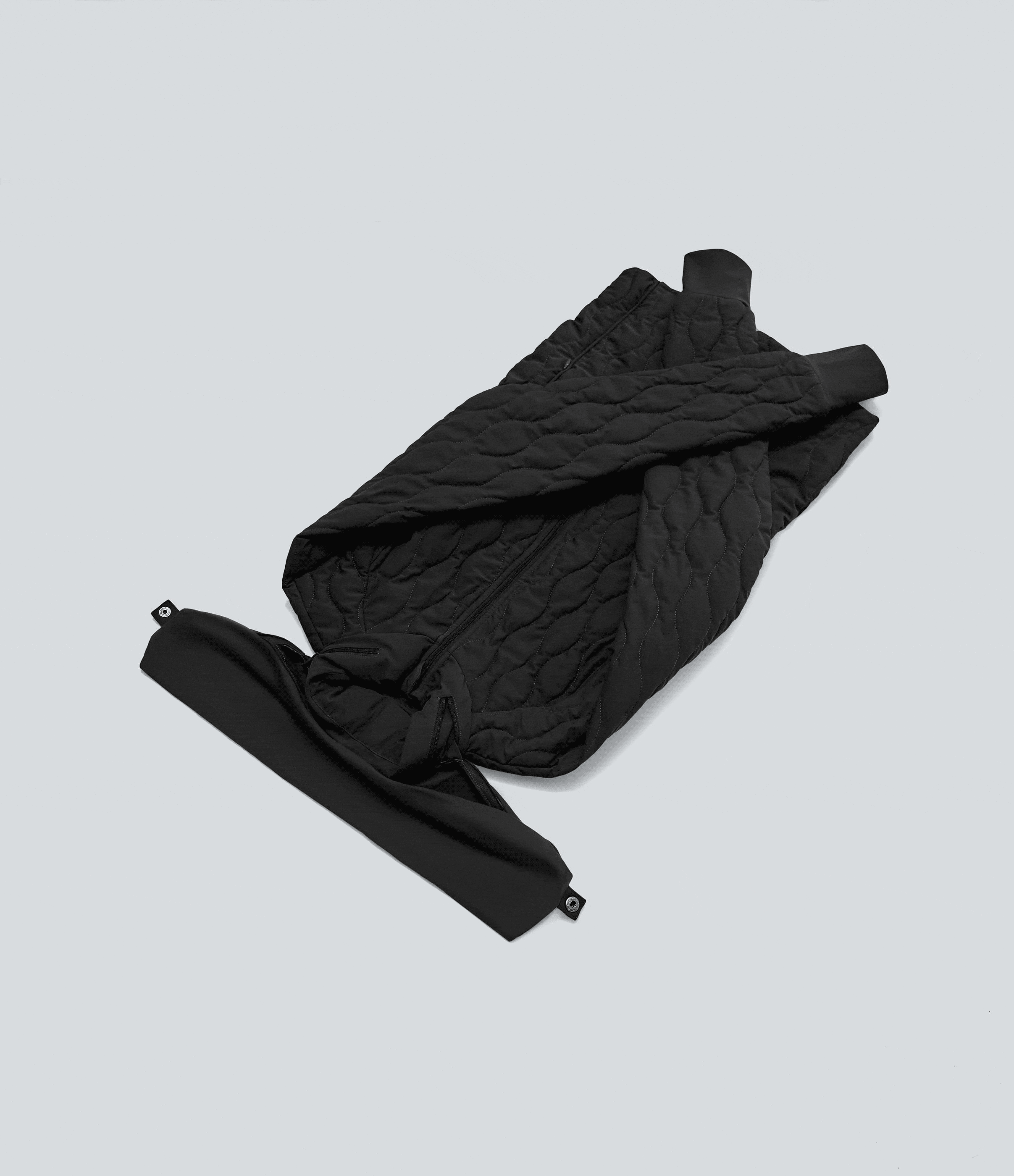 High-neck Thumb Holes Stretchy Workout Padded Jacket with Pockets-Packable Neck Pillow