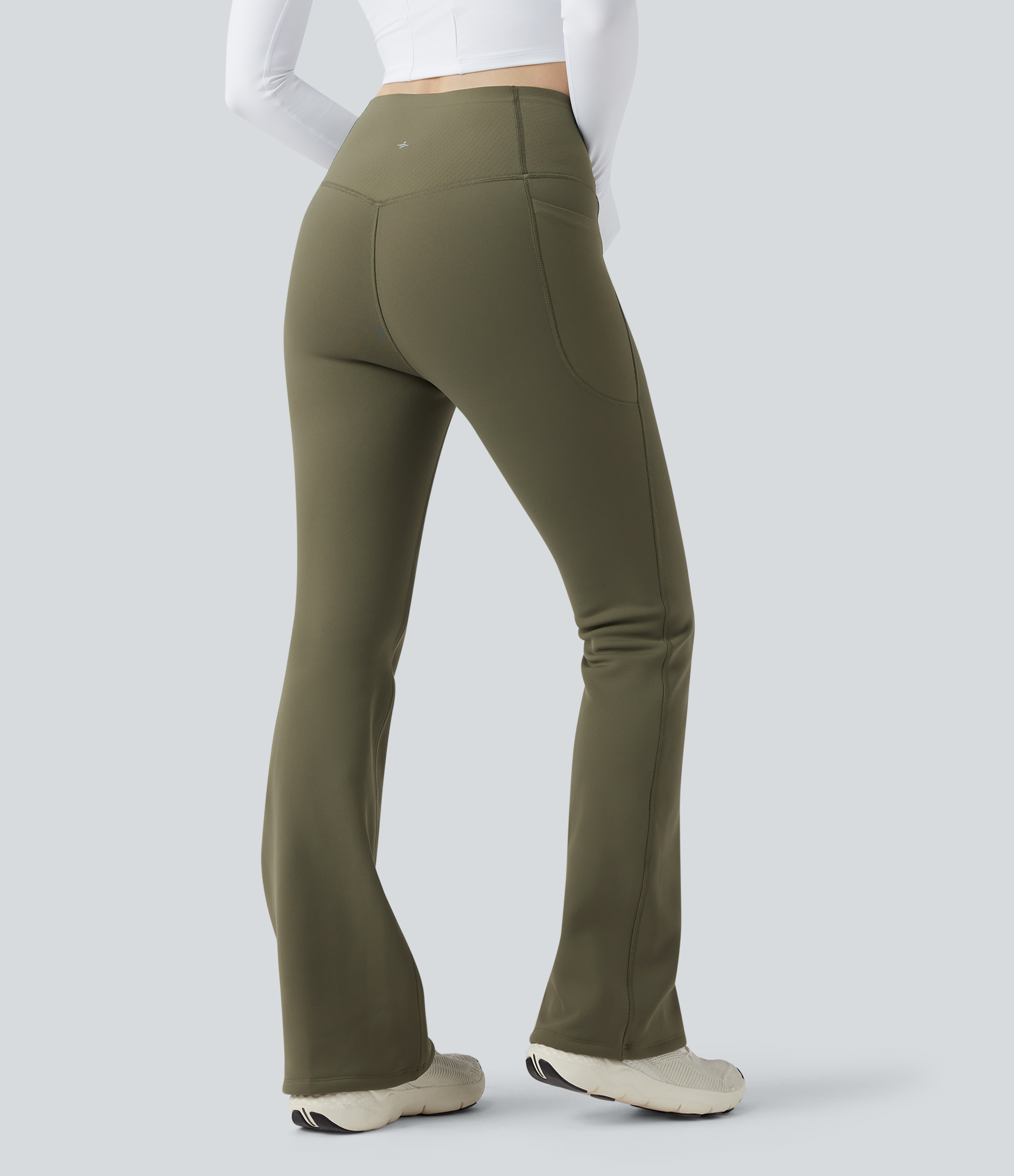 Halara UltraSculpt™ Extra Heat High Waisted Tummy Control Yoga Bootcut Leggings with Pockets