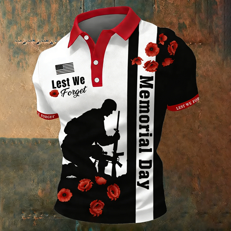 Memorial Day Art Print Men's Polo Shirt
