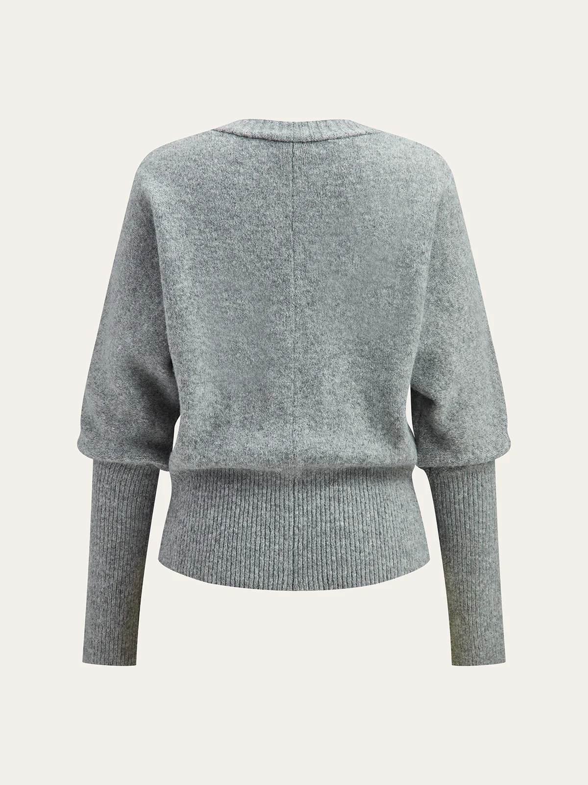 Metal Button Wool Blend Cardigan