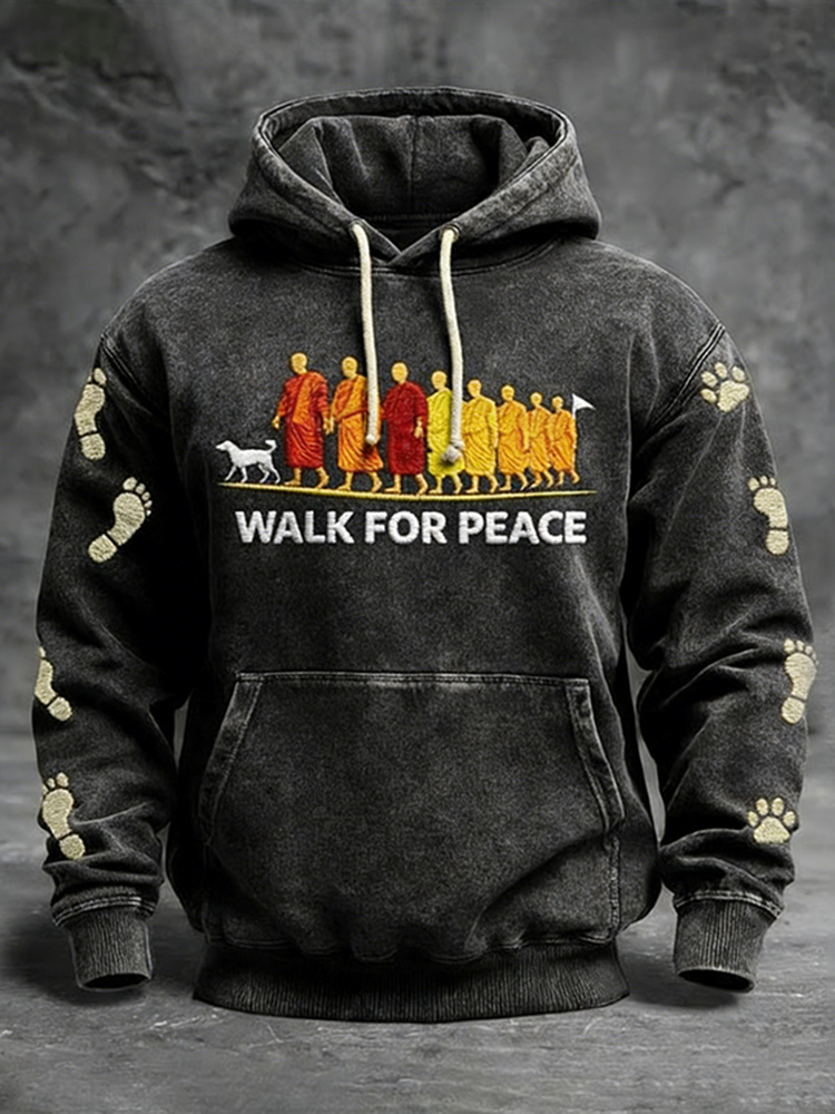 Men's Walk For Peace Print Hoodie
