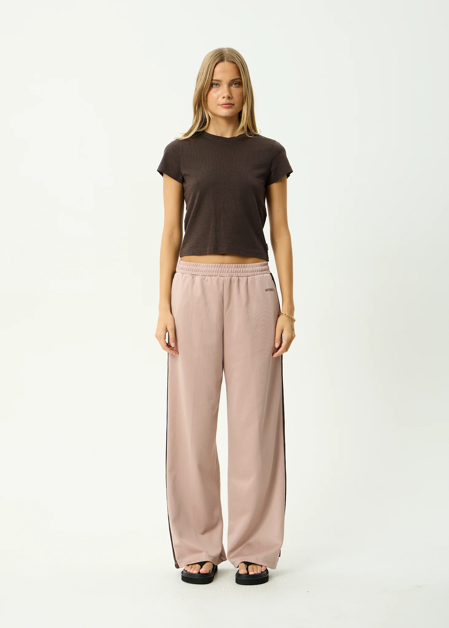 AFENDS Womens Brooklyn - Track Pant - Dusty Pink