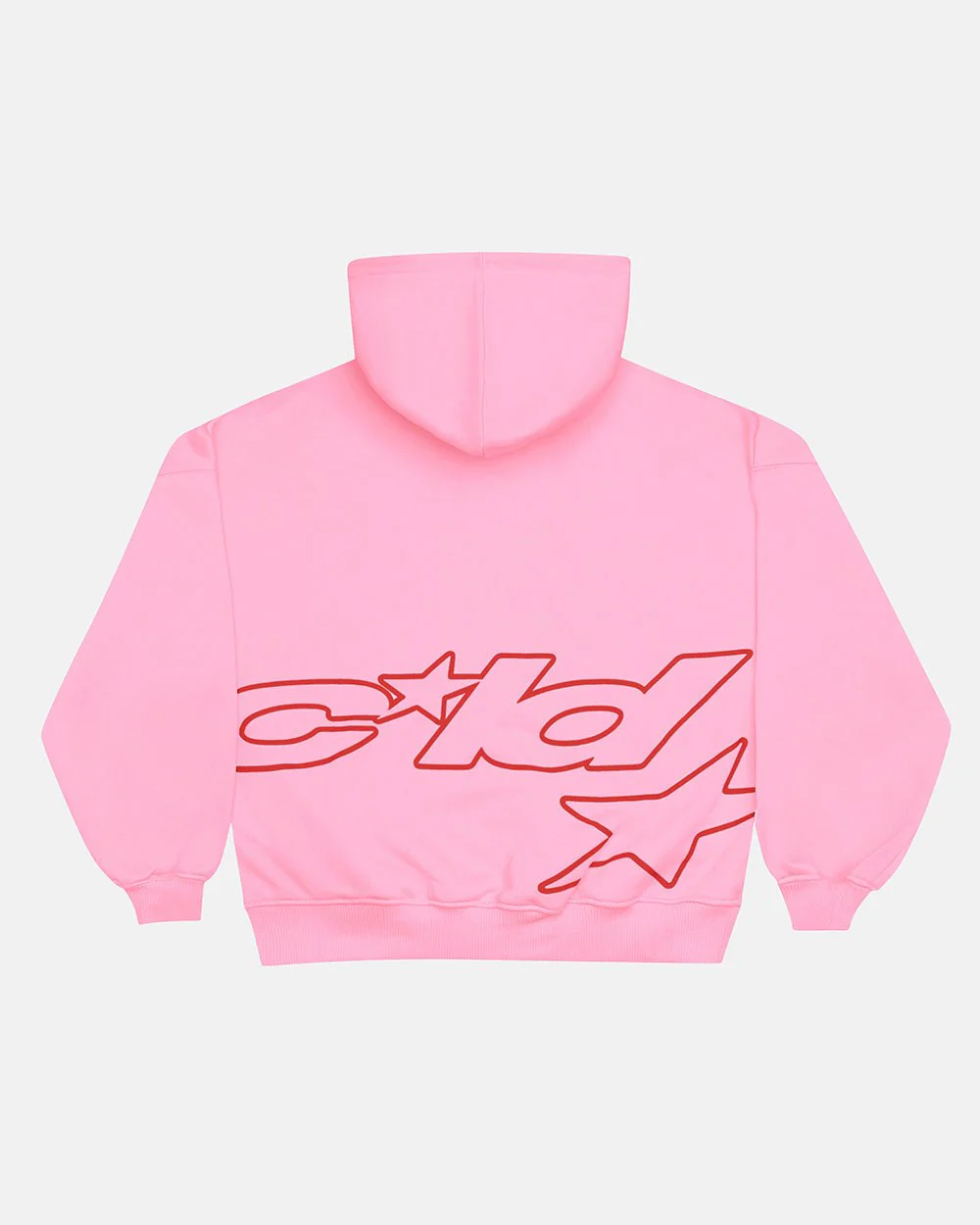 DEFENSE HOODIE PINK AND RED