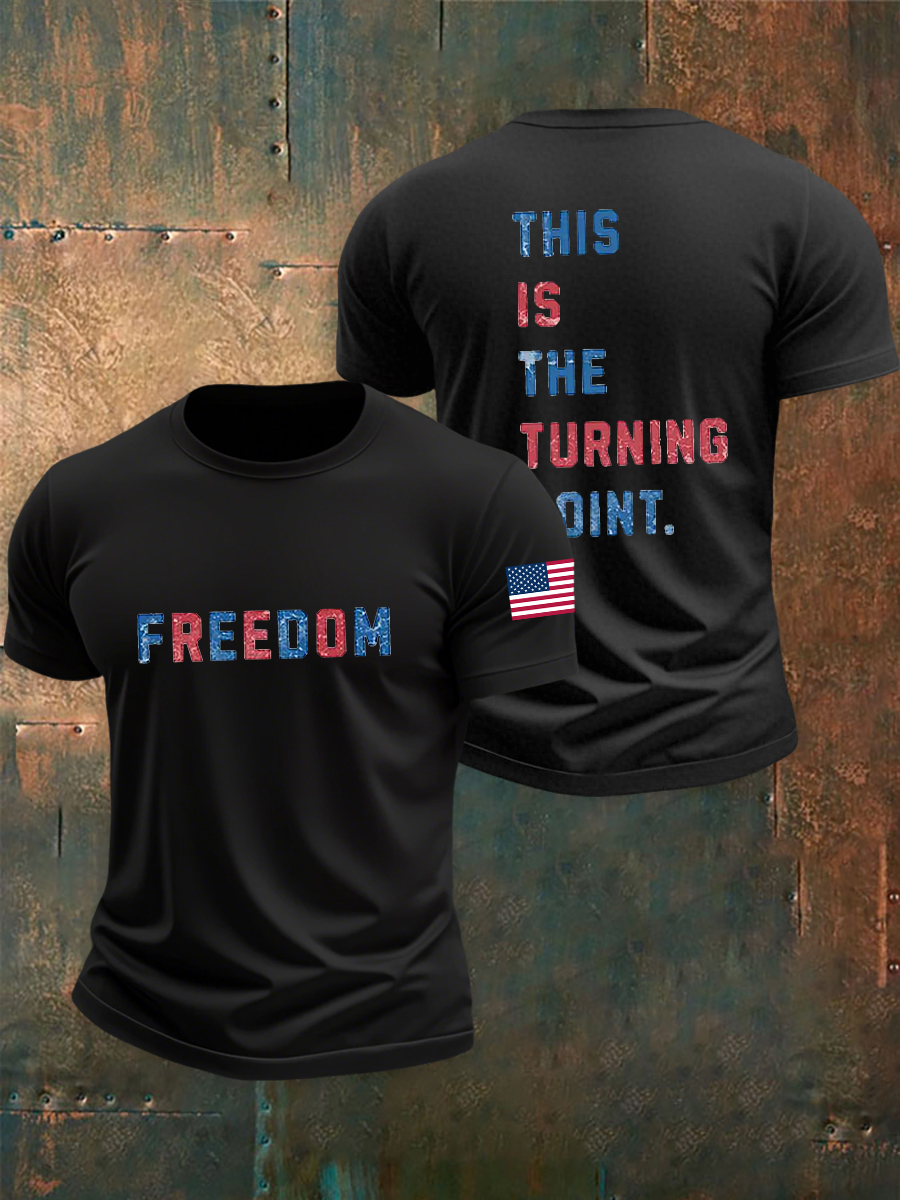 Men's Freedom Is Not Free This is the Turning Point R.I.P Charlie Kirk Short Sleeve T-shirt