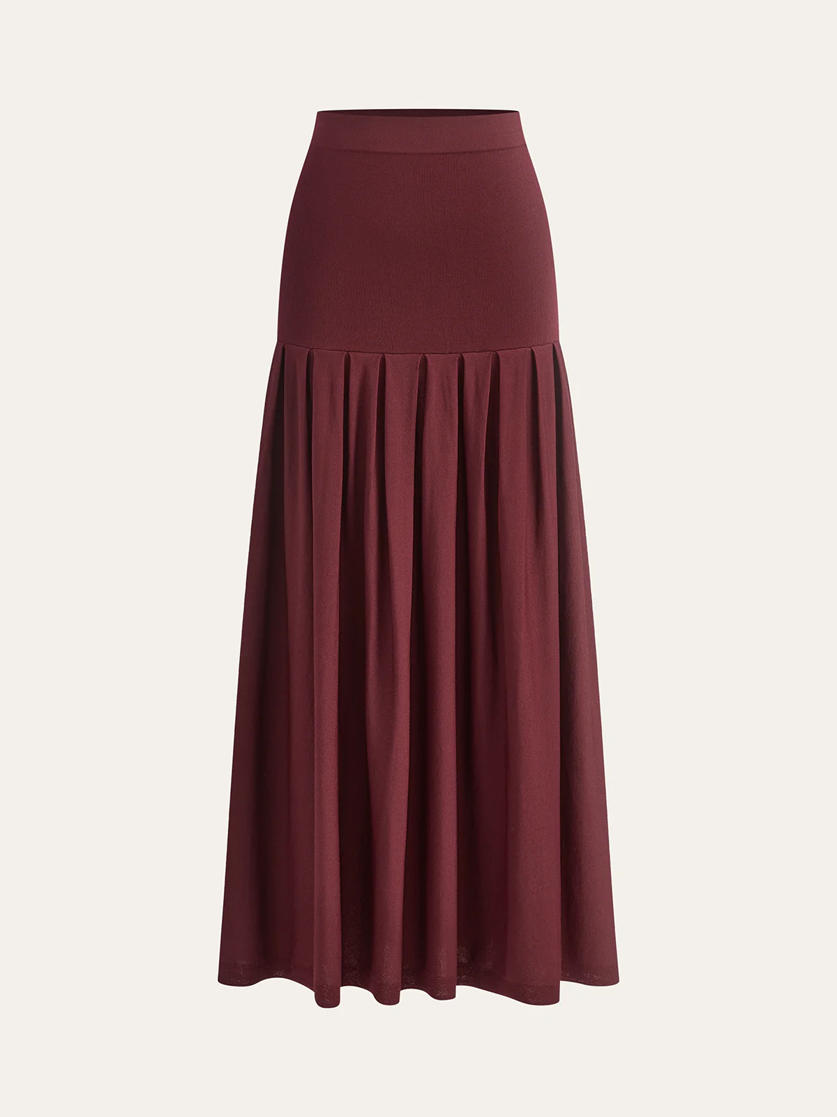 Mock Neck Sleeveless Top and Pleated Midi Skirt Set