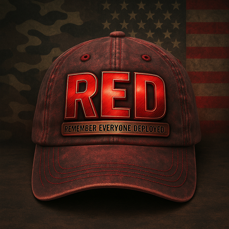 Red Friday Printed Casual Hat