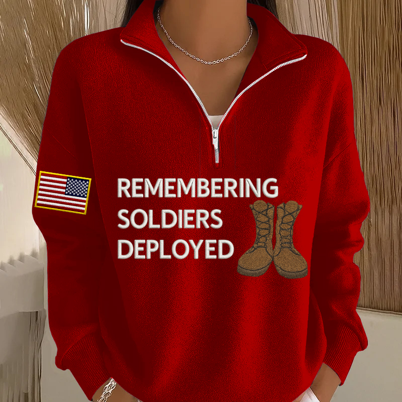 Women's Red Friday Printed Casual Sweatshirt