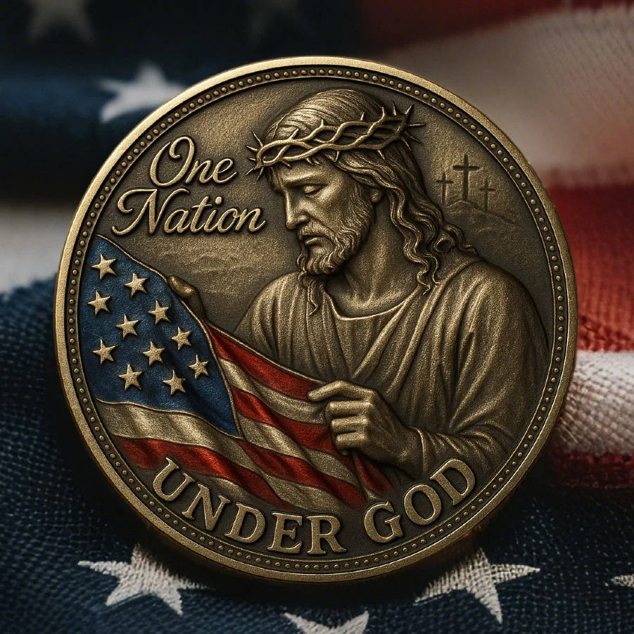 ✝️ “One Nation Under God” – Faith & Freedom Commemorative Coin 🇺🇸