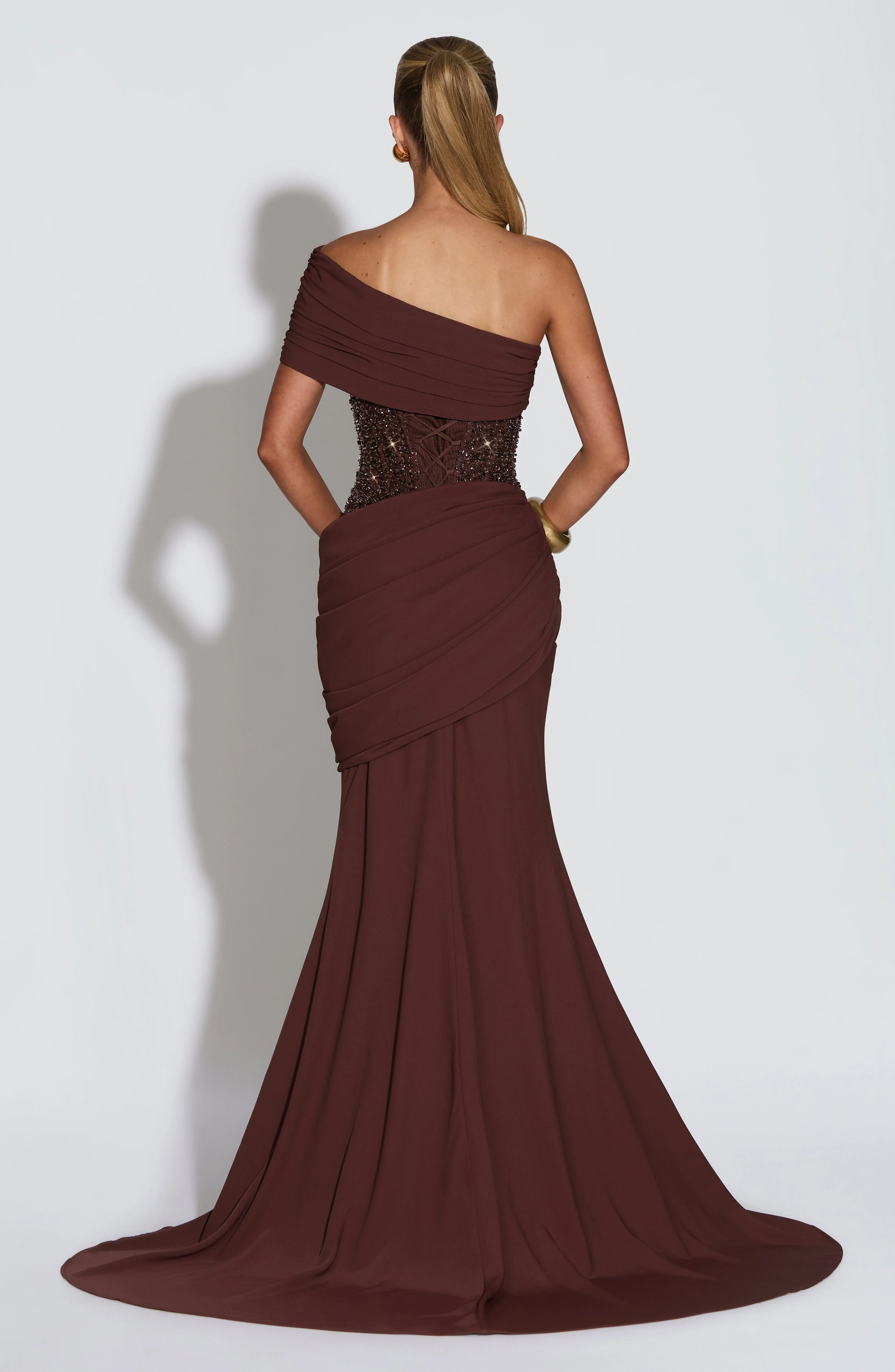 Ellora Gown - Plum Brown