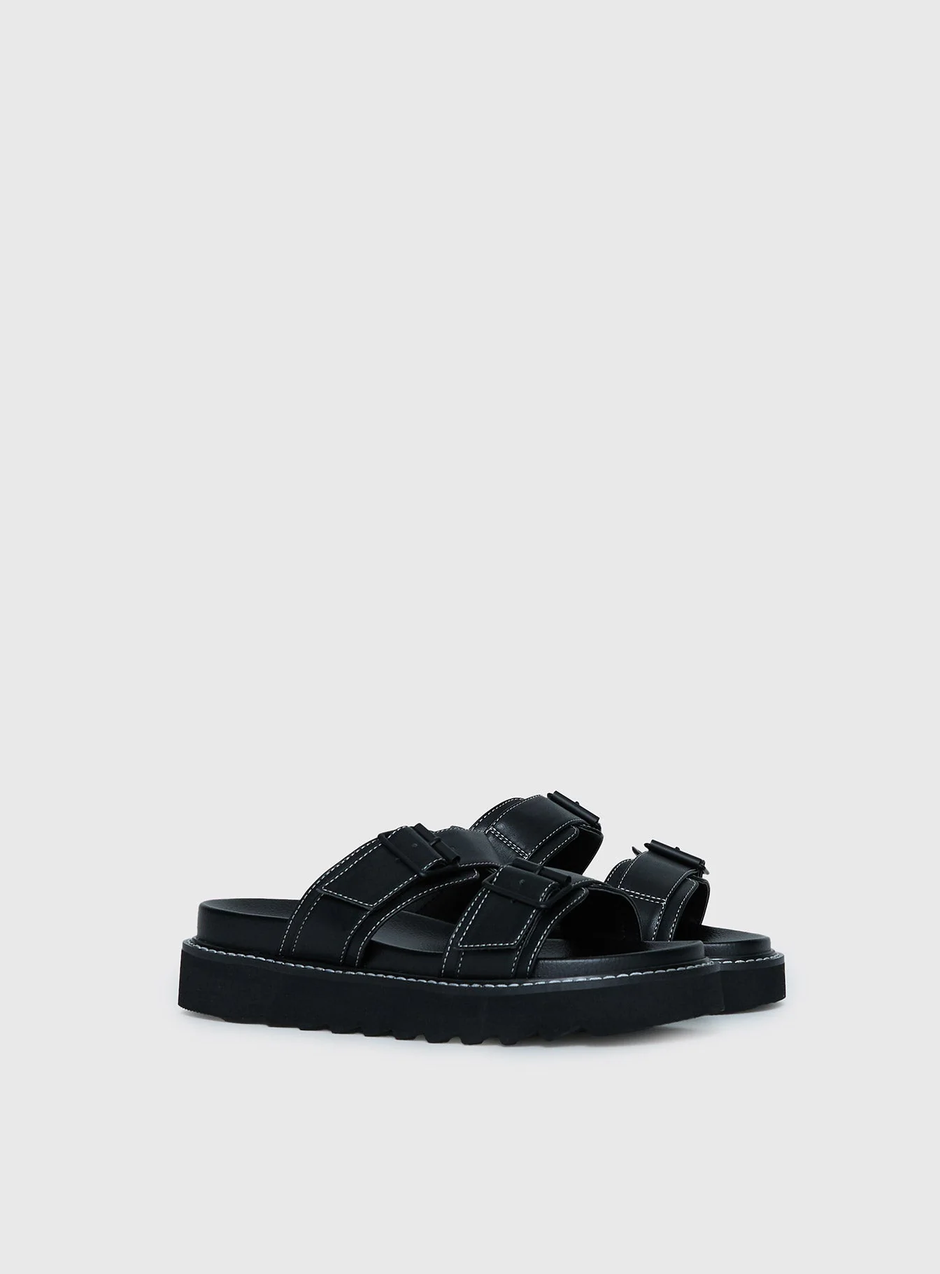 Ma Belle Sandals Contrast Stitch