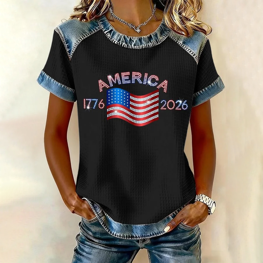 Women's 250th Anniversary Printed Short-Sleeved T-Shirt