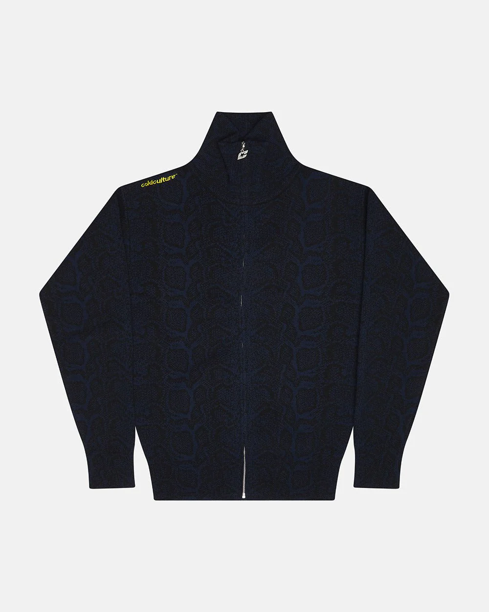 SNAKE ZIP KNIT DARK BLUE