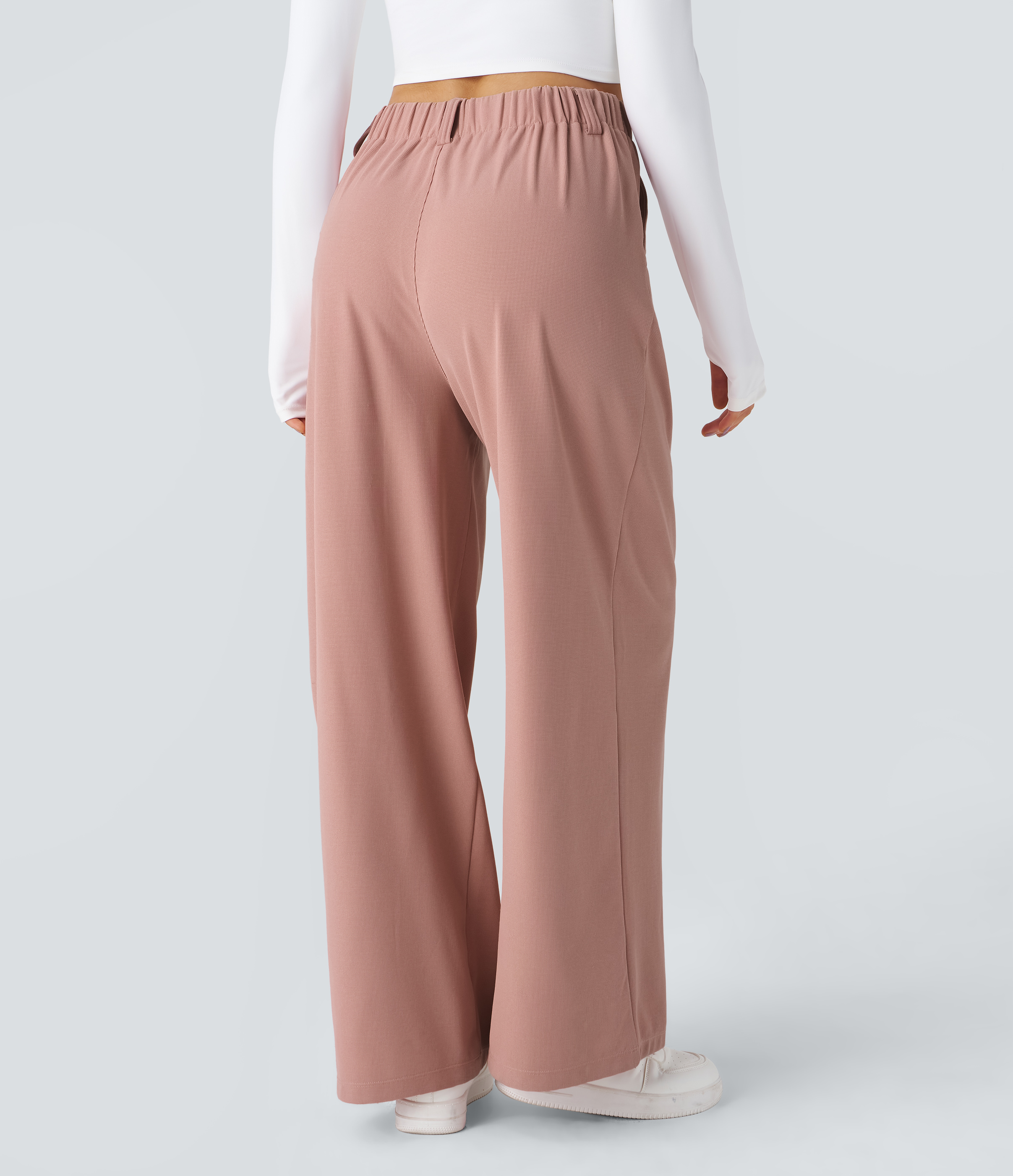 Halara Flex™ High Waisted Pocket Wide Leg Waffle Work Pants