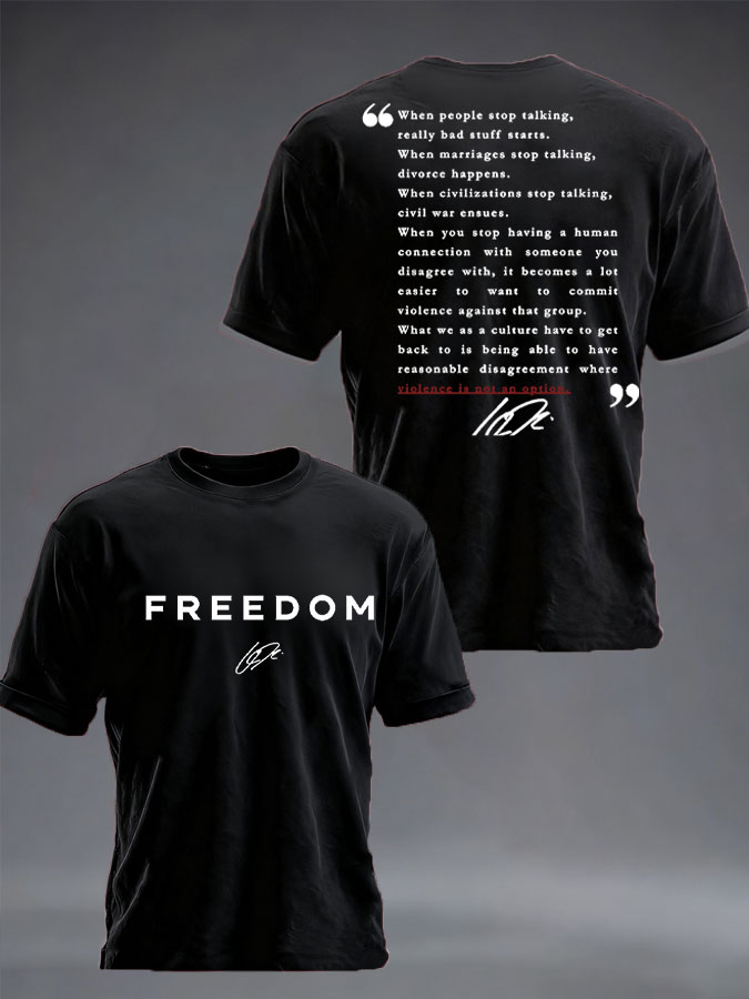 Men's Freedom Patriot Printed T-shirt