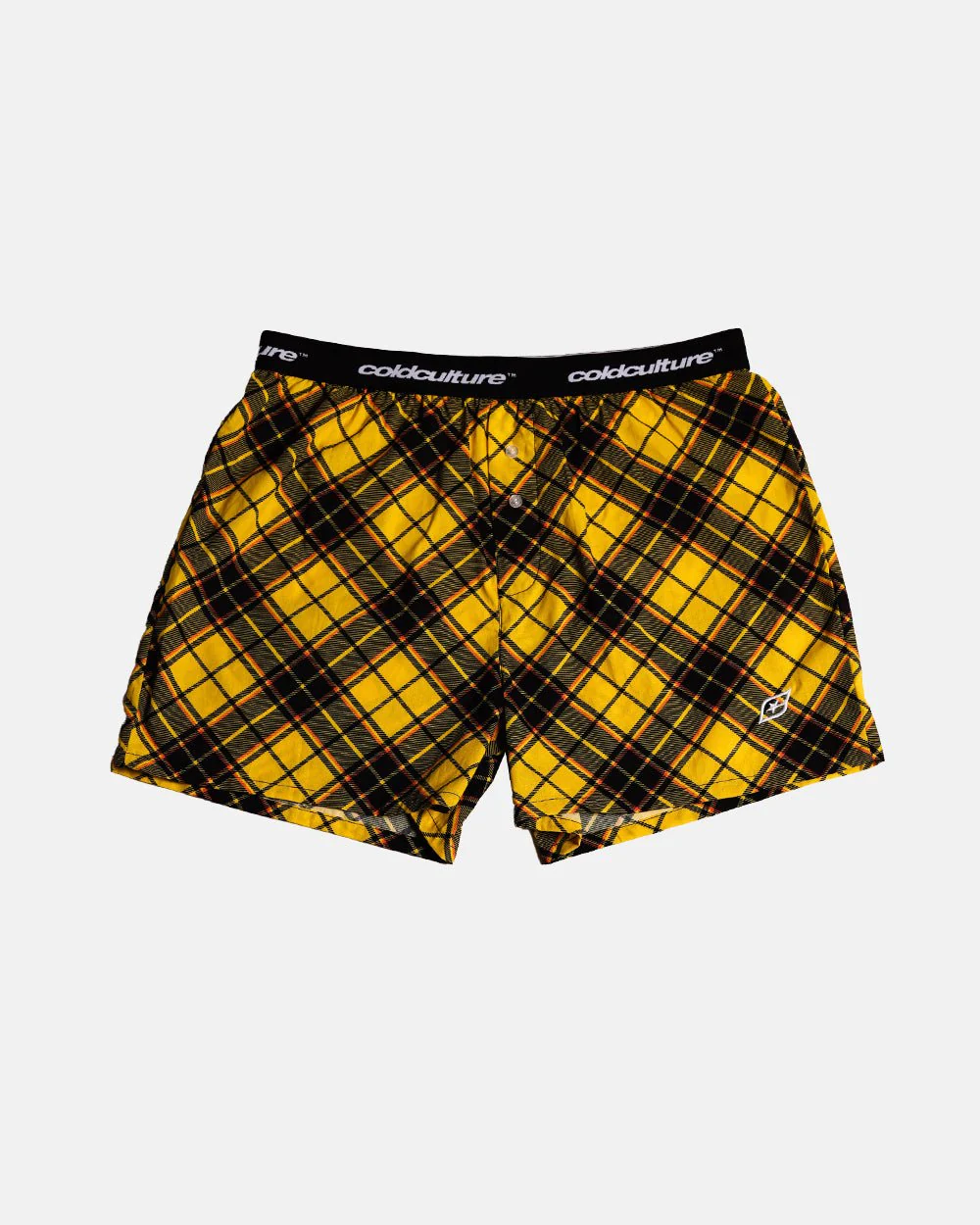 BOXERS SQUARES PACK YELLOW/CREAM TARTAN