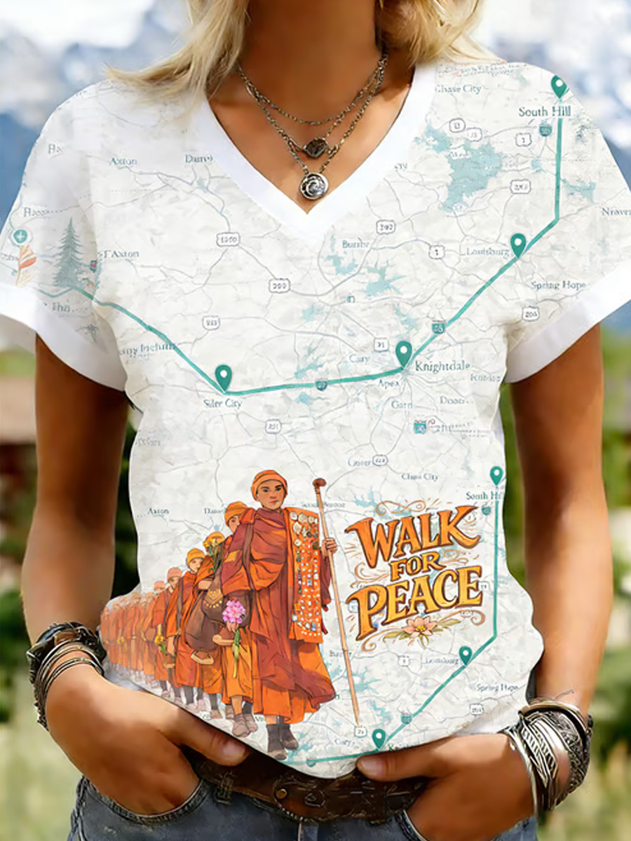 Women's Walk For Peace Art Print T-shirt