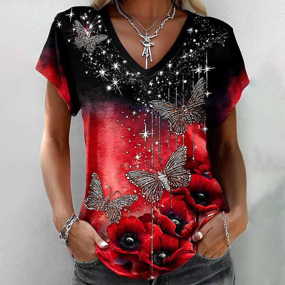 Women's Retro Memorial Day Commemorative Short-Sleeve T-Shirt