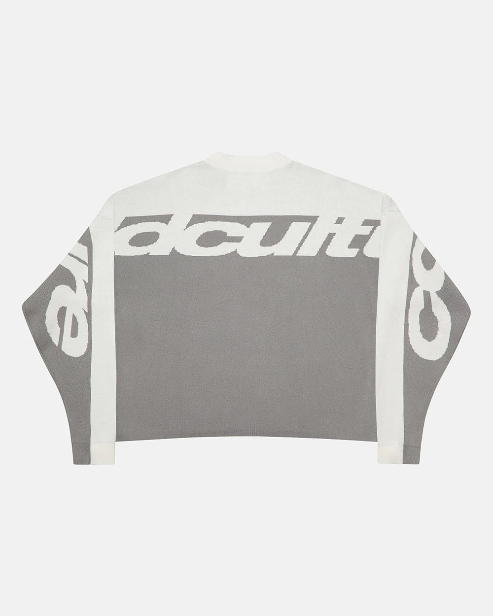 CURVED KNIT GREY & WHITE