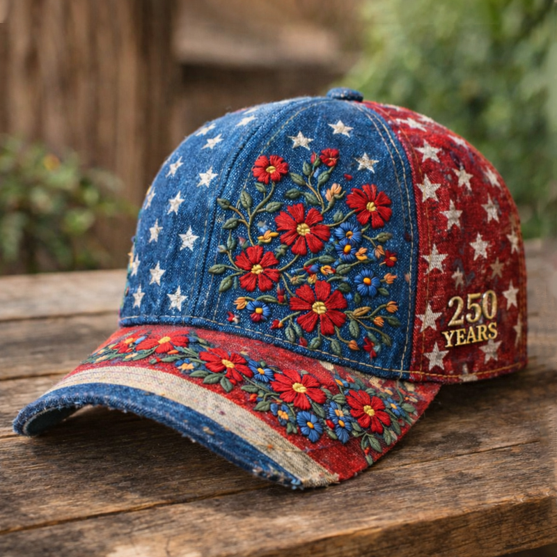 250th Anniversary Floral Art Printed Casual Hat