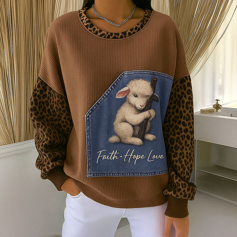 Women's Faith Print Casual Sweatshirt