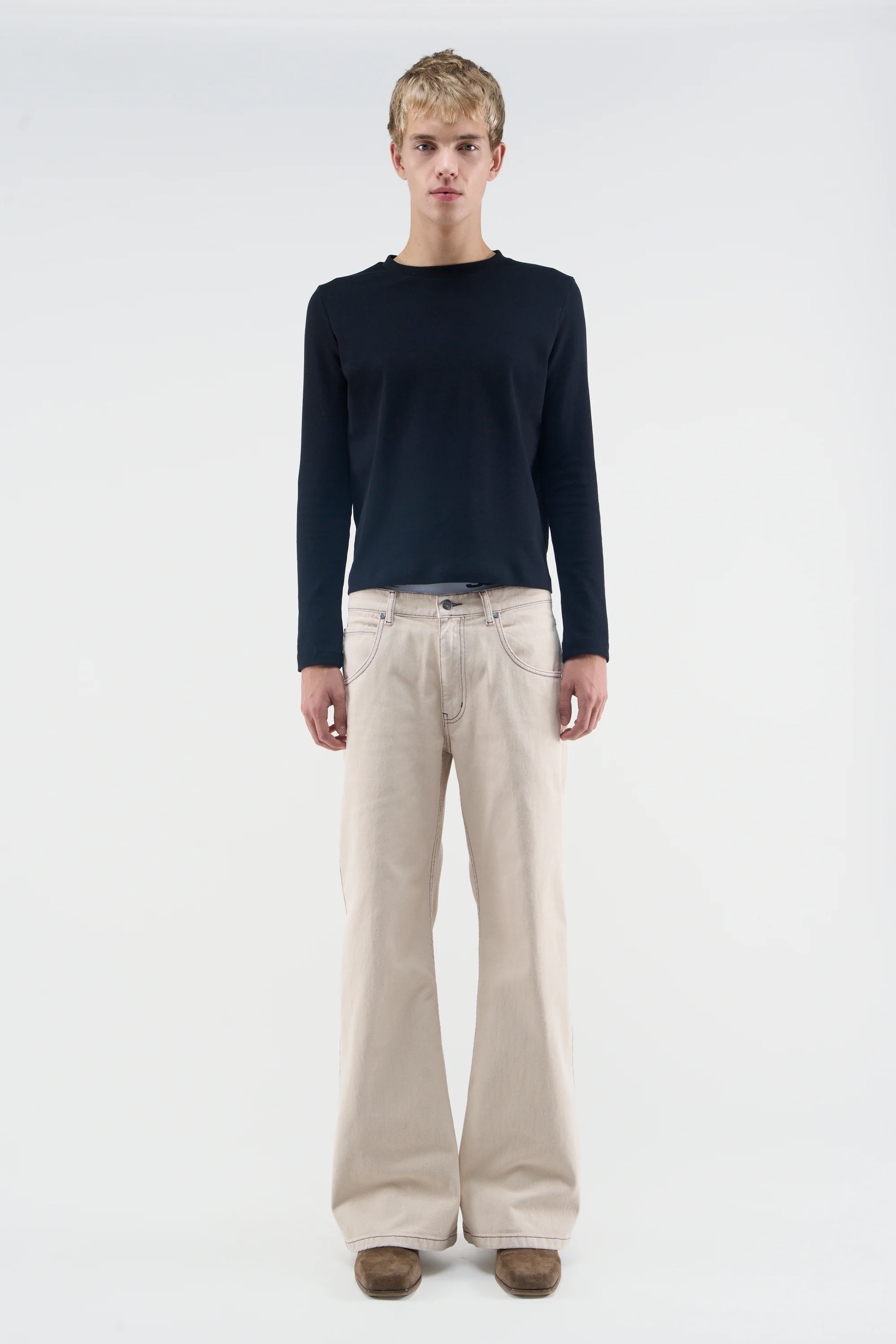 New Flared Ecru Pants