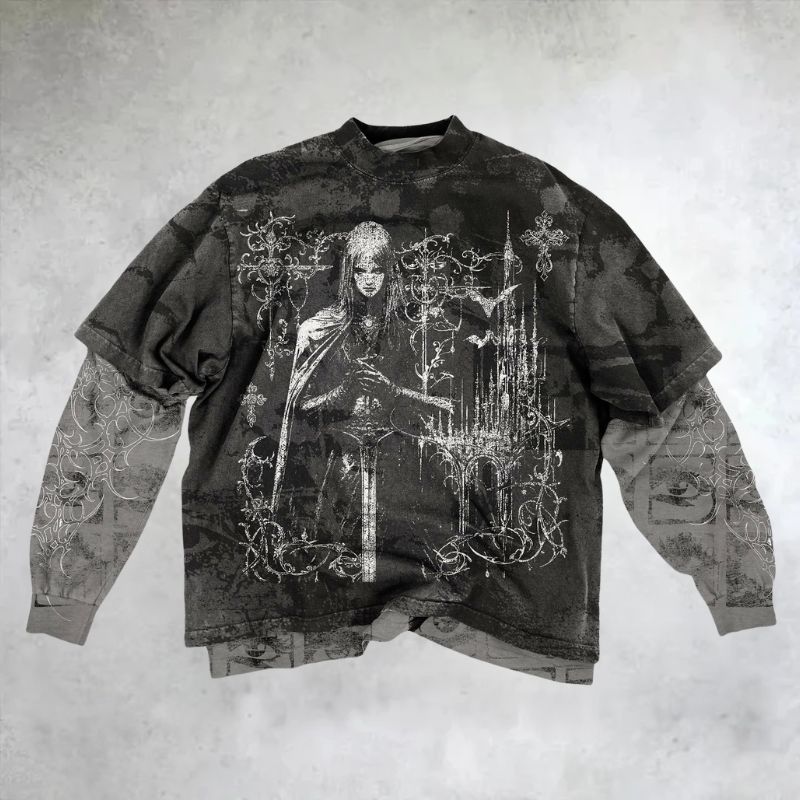 Figure & Castle Layered Long Sleeve T-Shirt