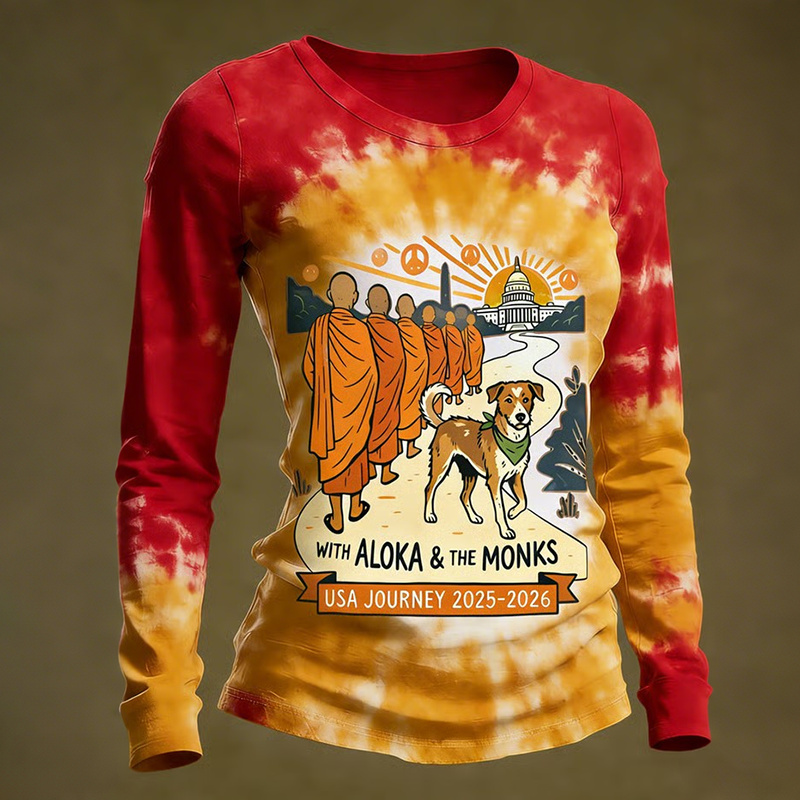 Women's Casual Walk For Peace Printed T-shirt