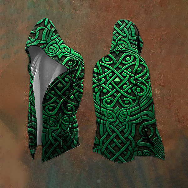 Celtic Knot Viking Motif Men's Hooded Jacket