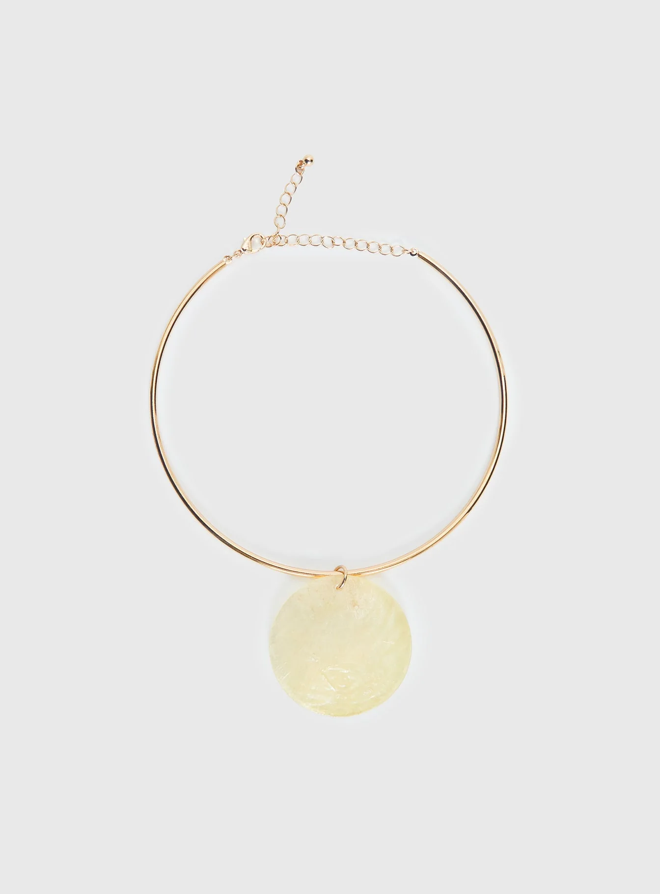 Kinzee Shell Pendant Necklace Butter / Gold