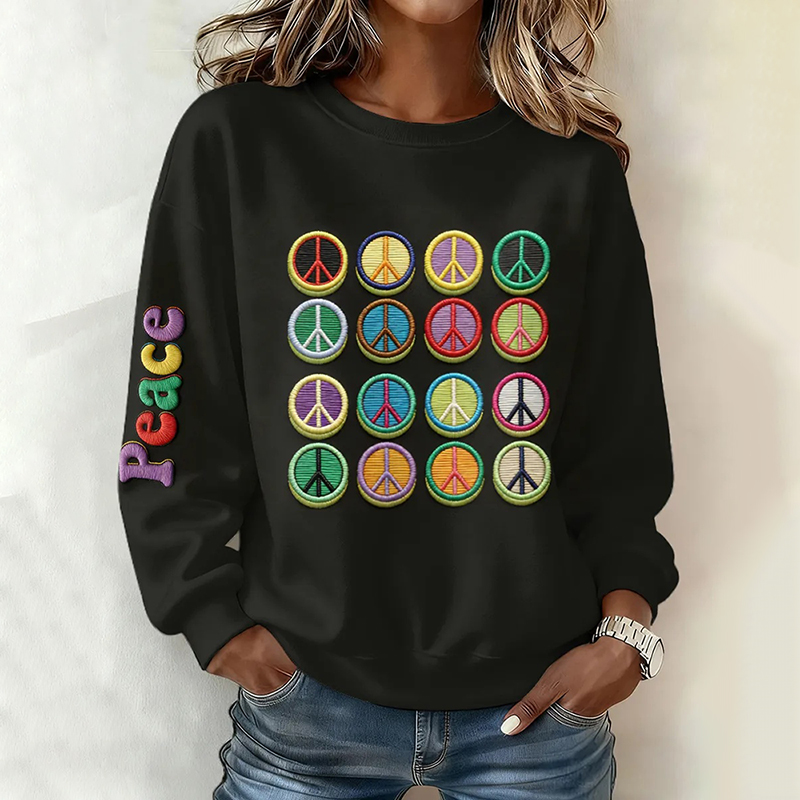 Women's Walk For Peace Print Sweatshirt