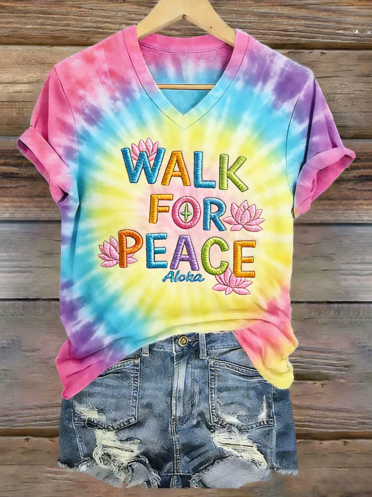 Walk For Peace Tie-dye T-shirt