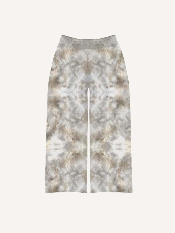 Colorblock Skull Faux Decal Print Elastic Waist Pants