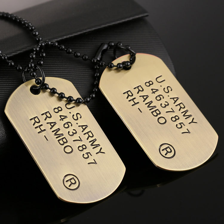 American Soldier Double Hang Tag Necklace