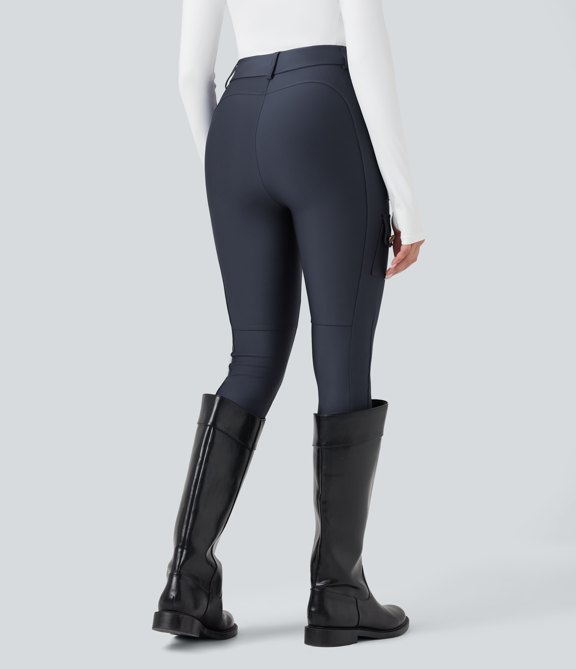 HIgh Waisted Sheen 7/8 Leggings with Pockets