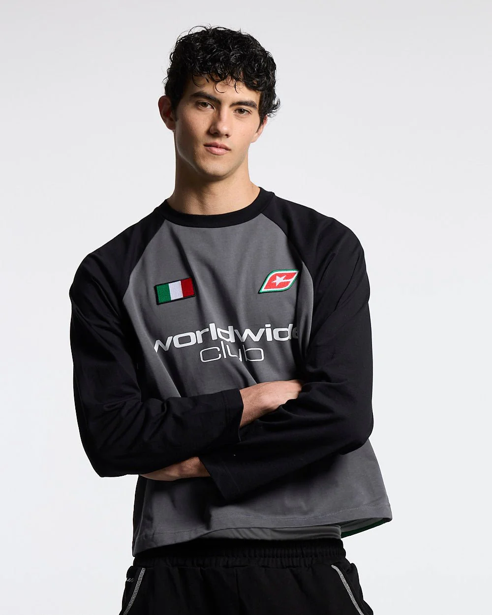 TRICOLORE LONGSLEEVE BLACK
