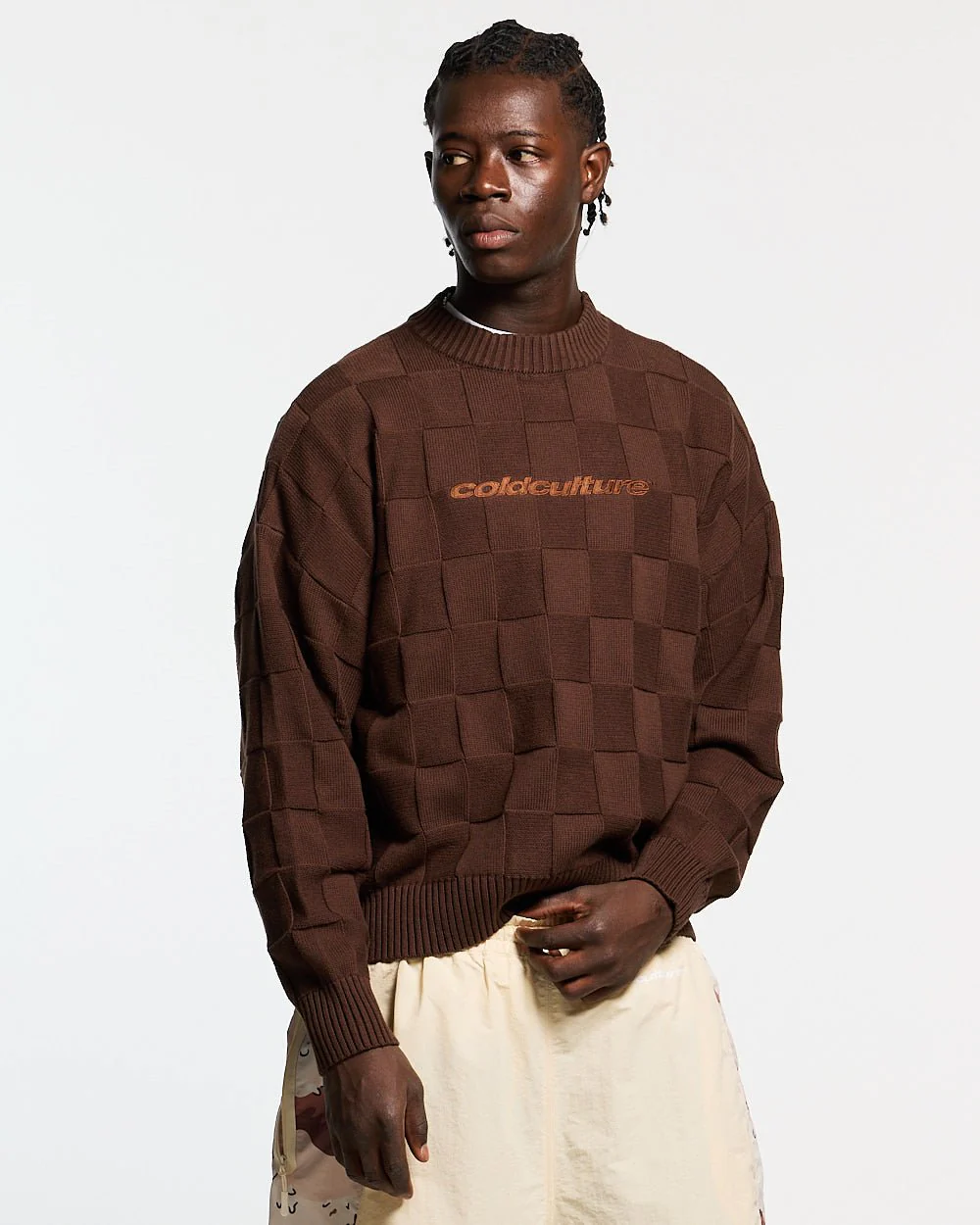 CHECKMATE KNITWEAR BROWN