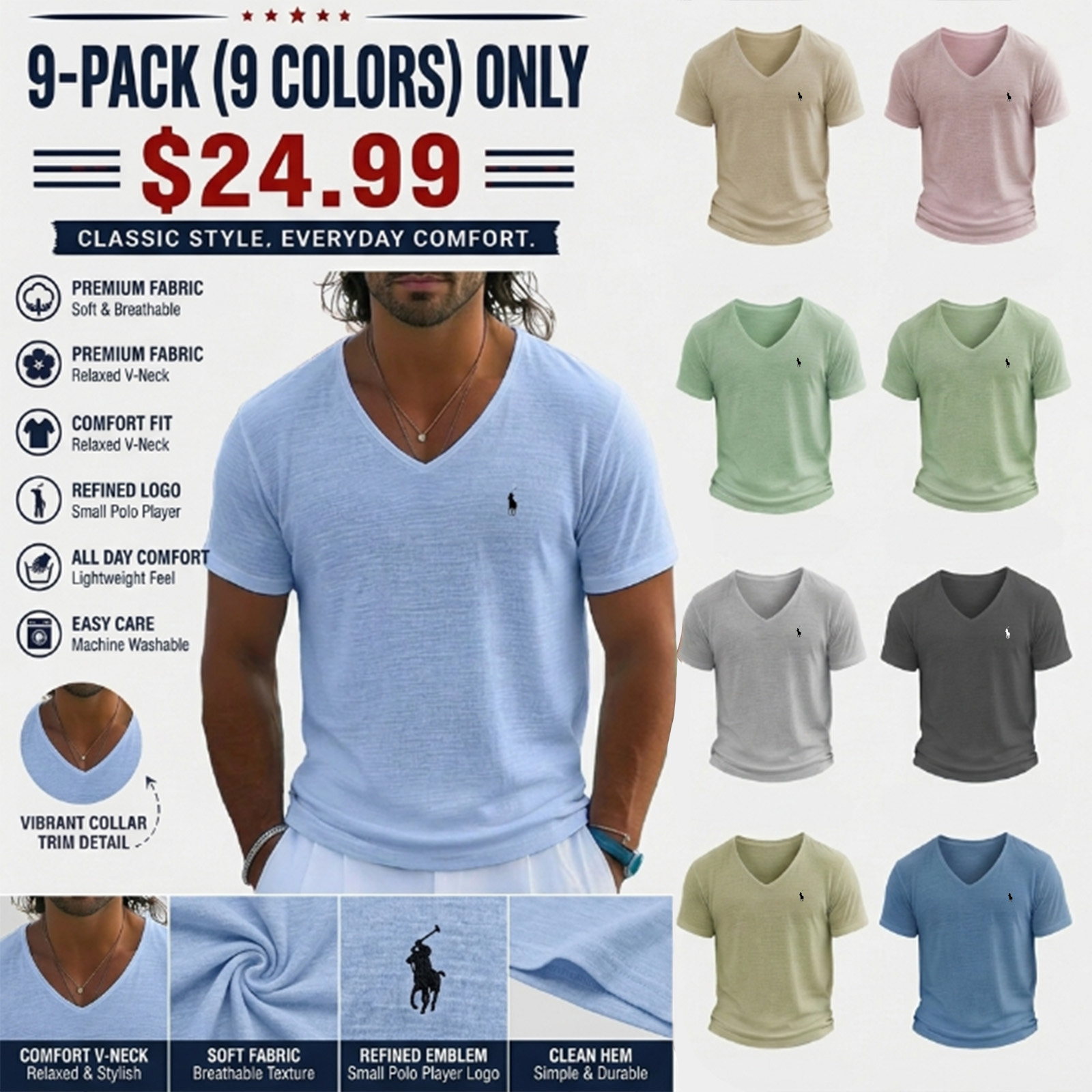 Men's T Shirt Short Sleeve Shirt Tee Top Linen
