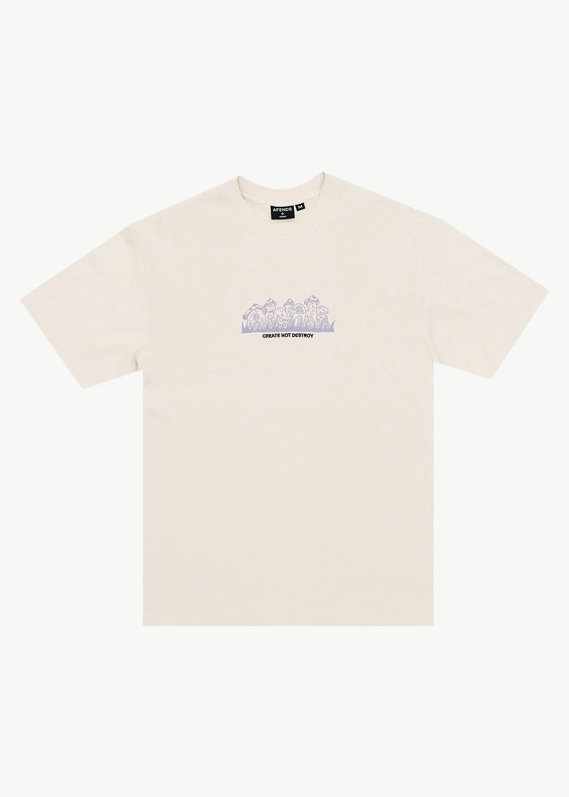 AFENDS Mens Allure - Retro Tee - Moonbeam