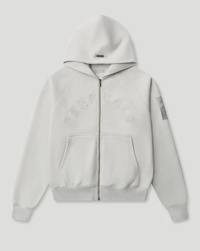 Generals Classic Fit Raglan Zip Hoodie Nimbus Cloud
