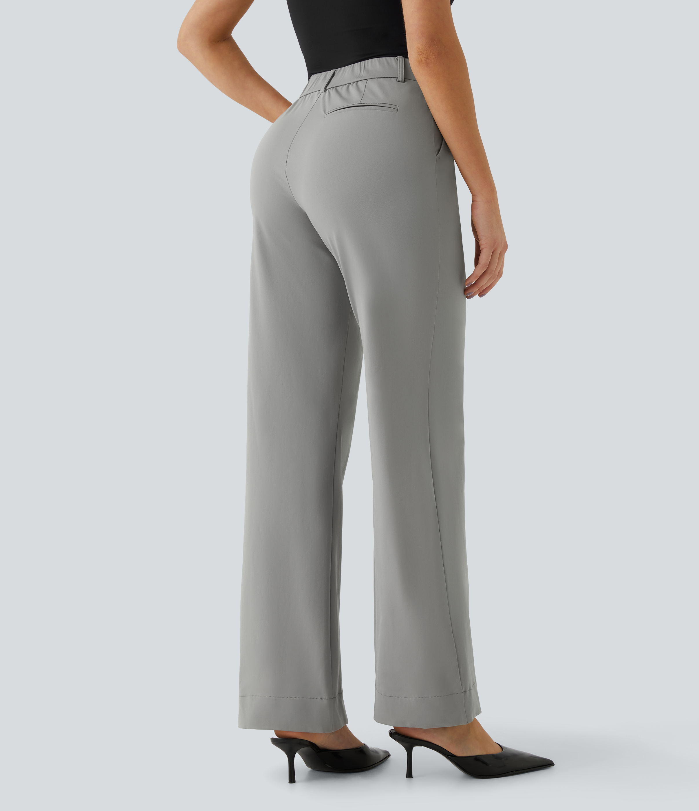 Halara Flex™ Mid Rise Pocket Straight Leg Work Pants