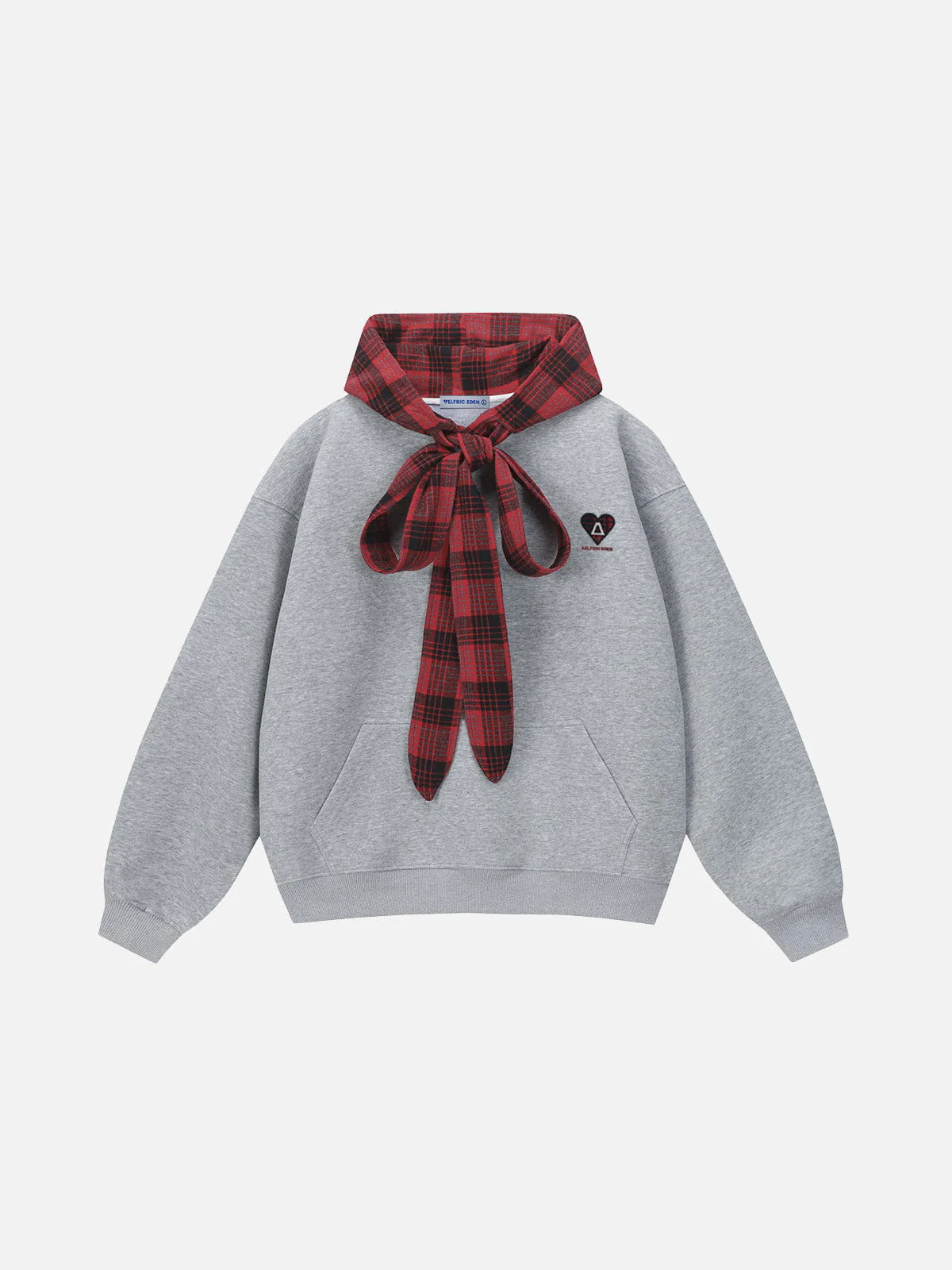 Aelfric Eden Plaid Bow Pullover Hoodie