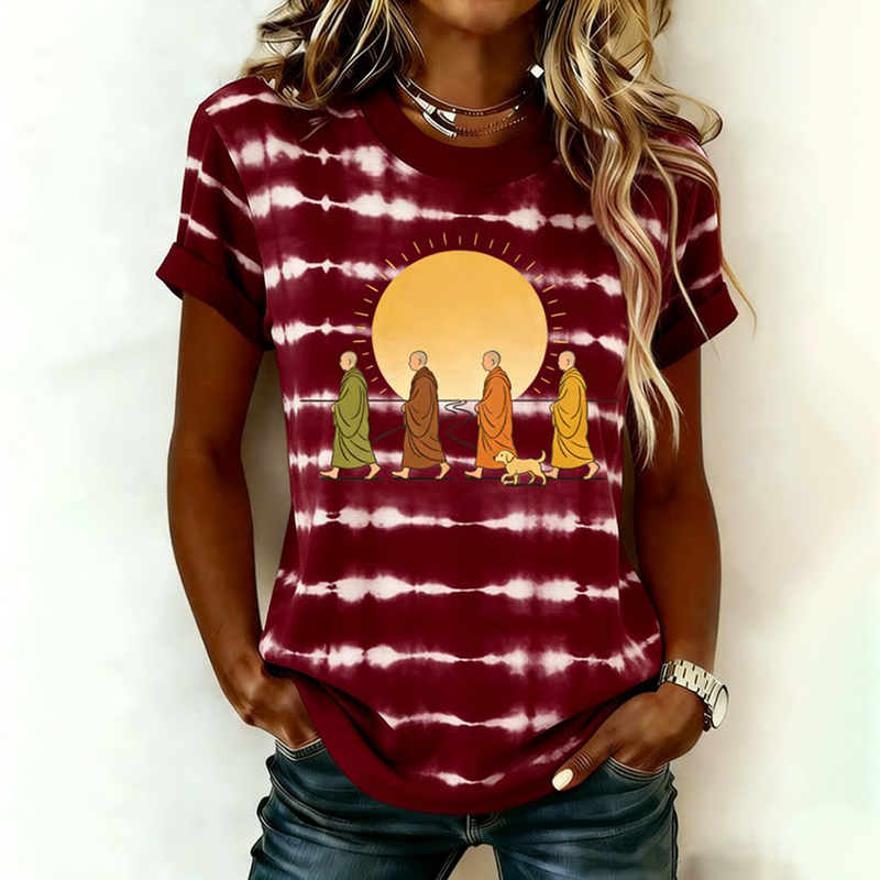 Walk For Peace Shirt, Monk Walking Shirt