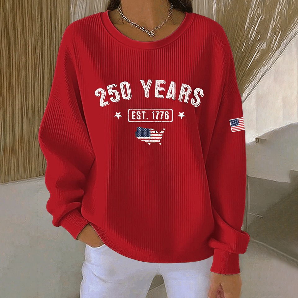 Women's 250th Anniversary Print Round Neck Sweatshirt